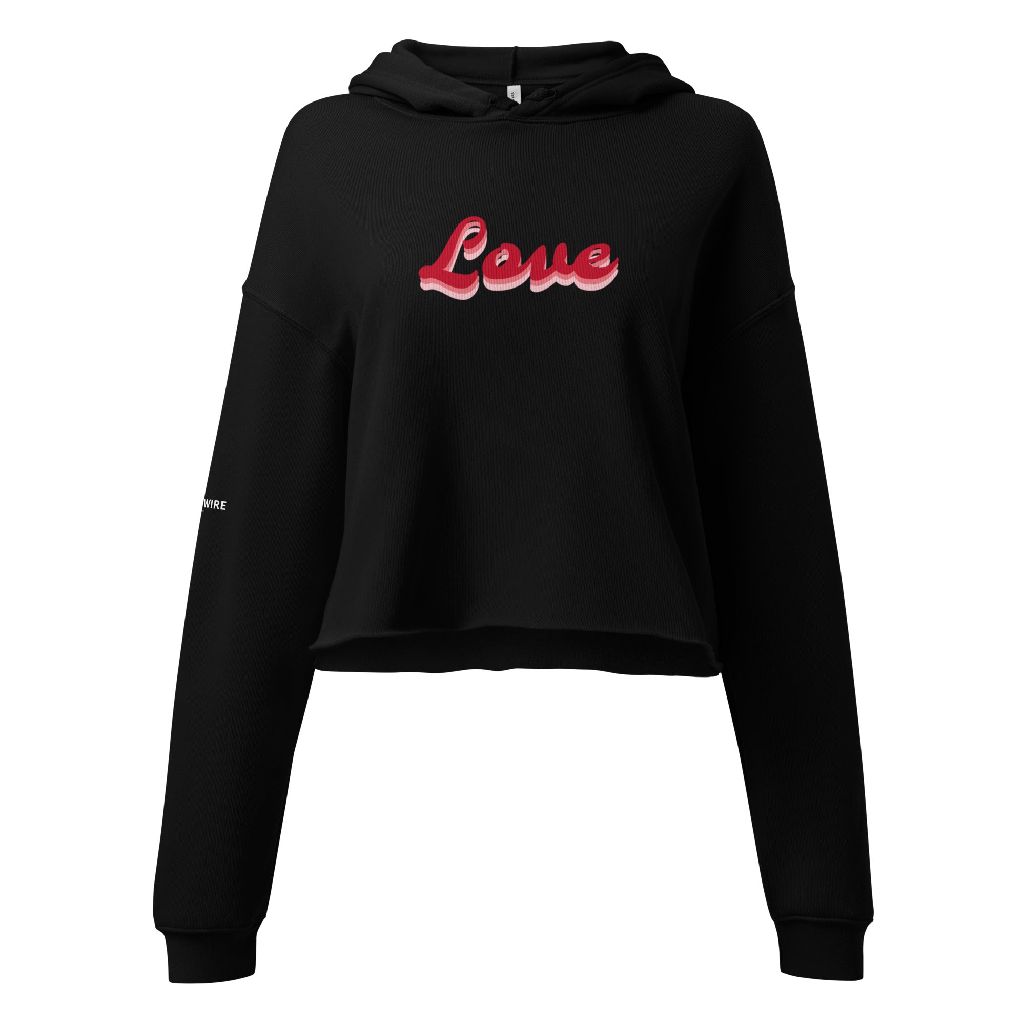 SUCCESS WIRE Love Vibes Crop Hoodie for Women