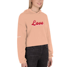 Load image into Gallery viewer, SUCCESS WIRE Love Vibes Crop Hoodie for Women
