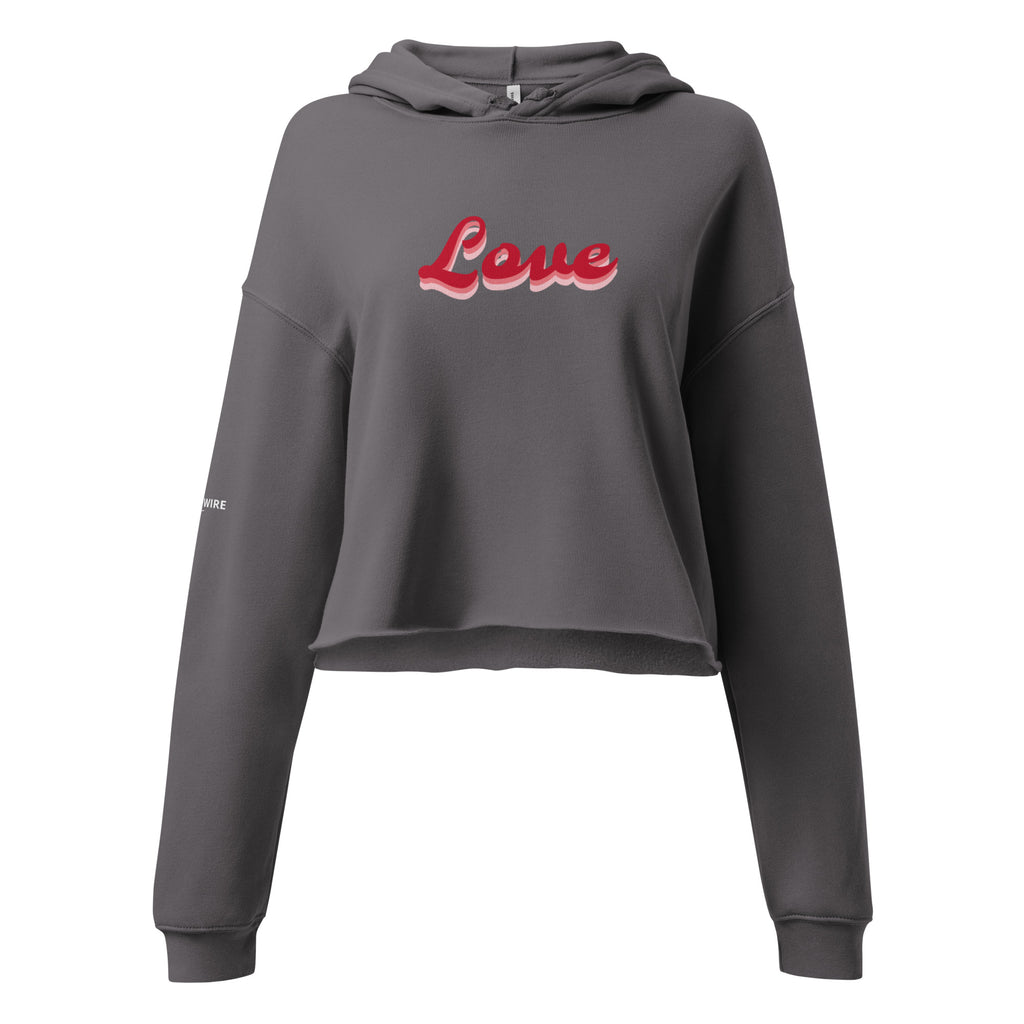 SUCCESS WIRE Love Vibes Crop Hoodie for Women