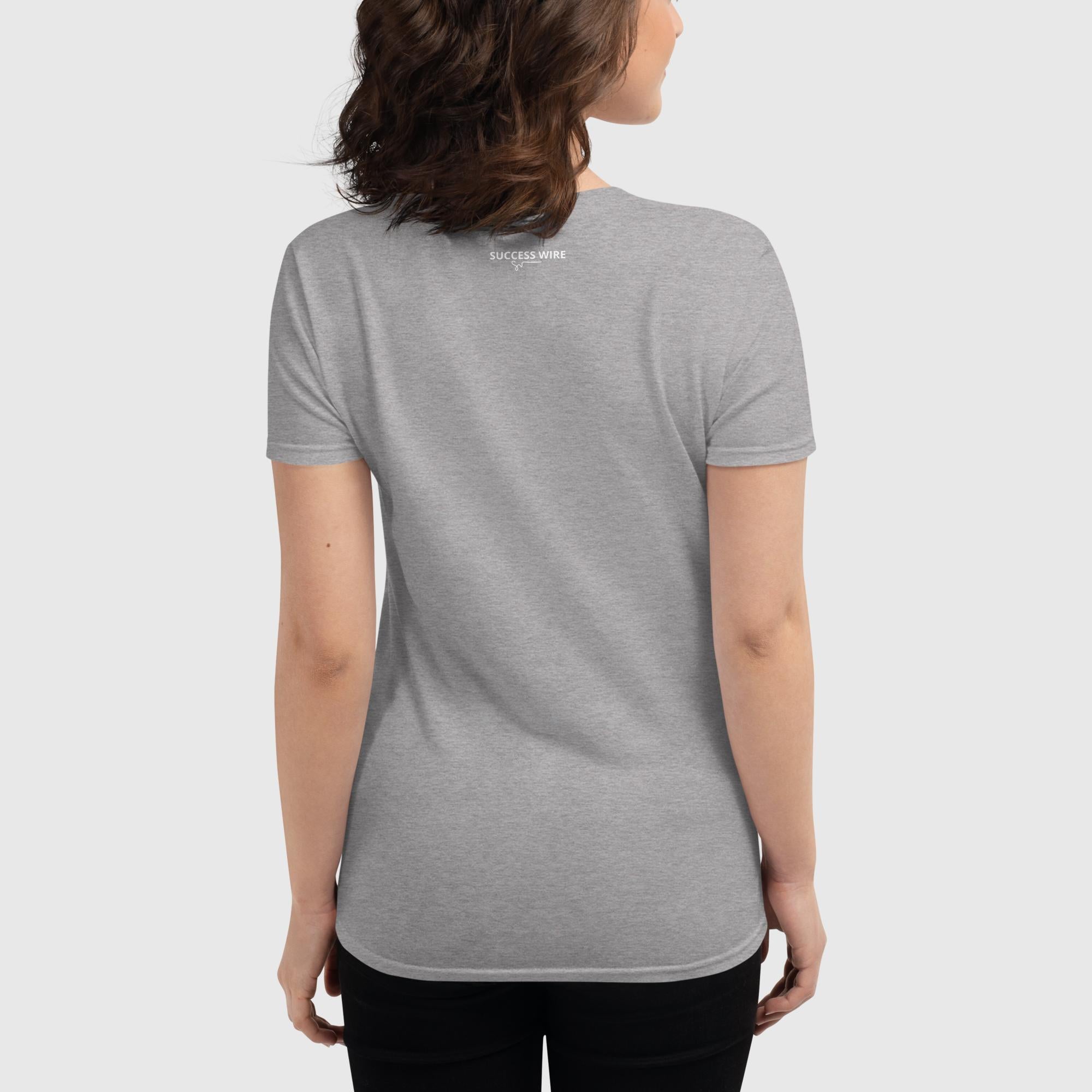 SUCCESS WIRE "Positive Vibes All Day" Short Sleeve T-shirt for Women (6 Color Variants)