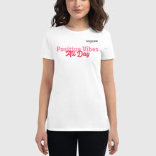 Load image into Gallery viewer, SUCCESS WIRE &quot;Positive Vibes All Day&quot; Short Sleeve T-shirt for Women
