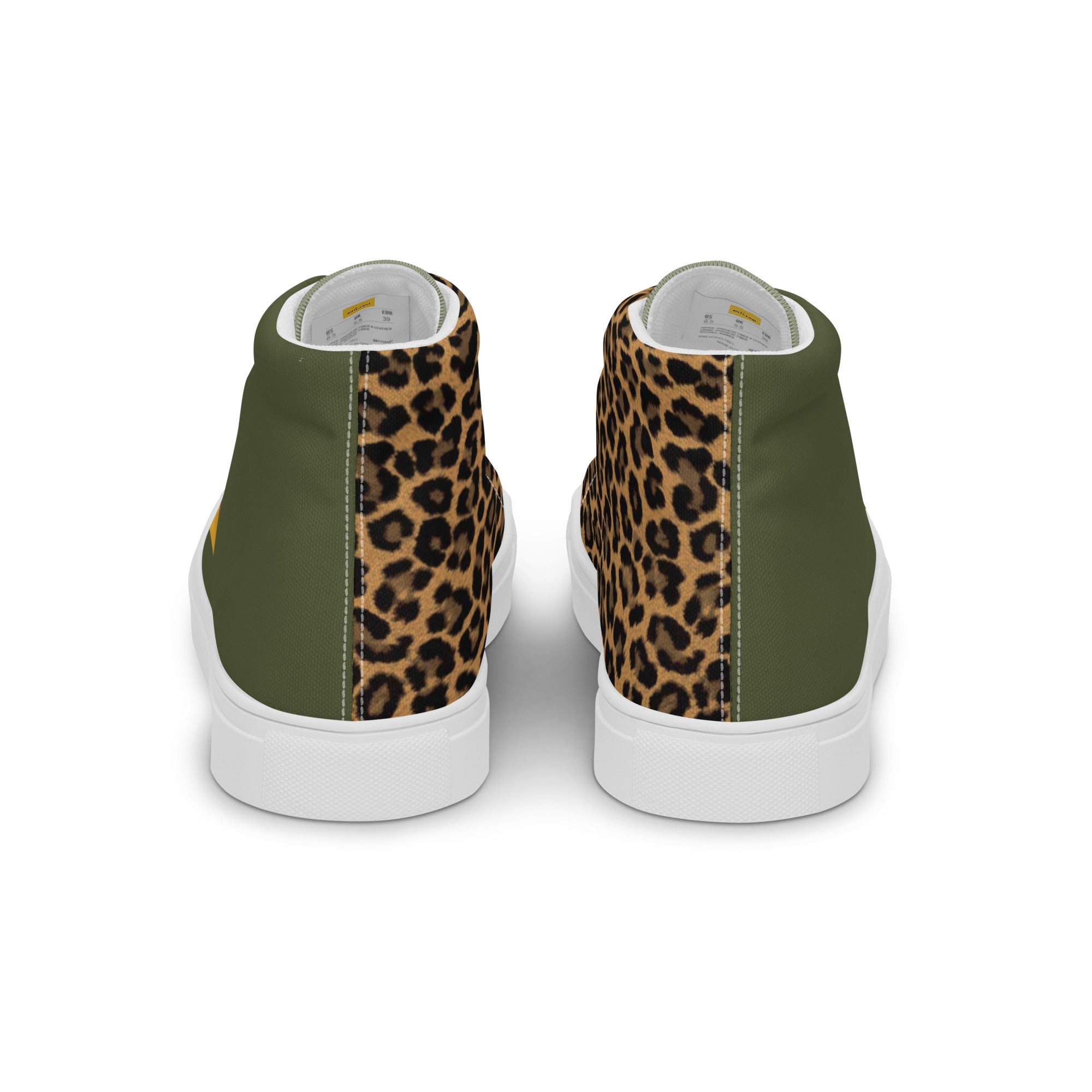 SUCCESS WIRE High Top Leopard Signature Canvas Shoes for Women - White Sole