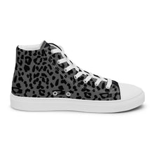 Load image into Gallery viewer, SUCCESS WIRE High Top Black Leopard Signature Canvas Shoes for Women
