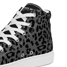 Load image into Gallery viewer, SUCCESS WIRE High Top Black Leopard Signature Canvas Shoes for Women
