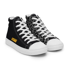 Load image into Gallery viewer, SUCCESS WIRE High Top Black Leopard Signature Canvas Shoes for Women
