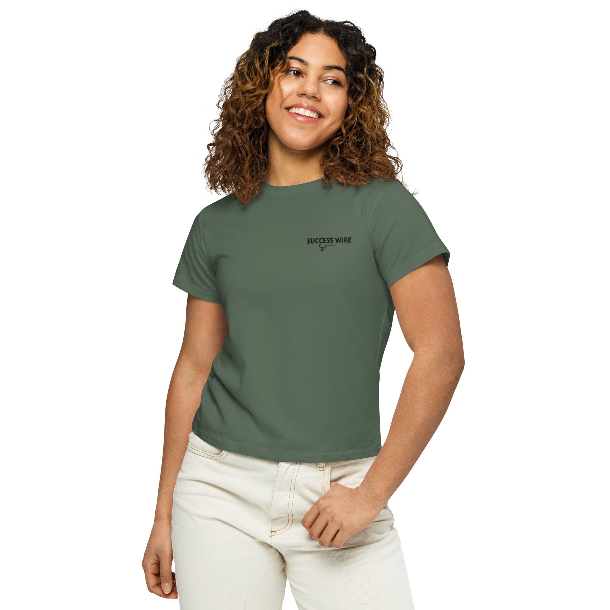 SUCCESS WIRE High-Waisted T-shirt for Women (6 Color Variants)