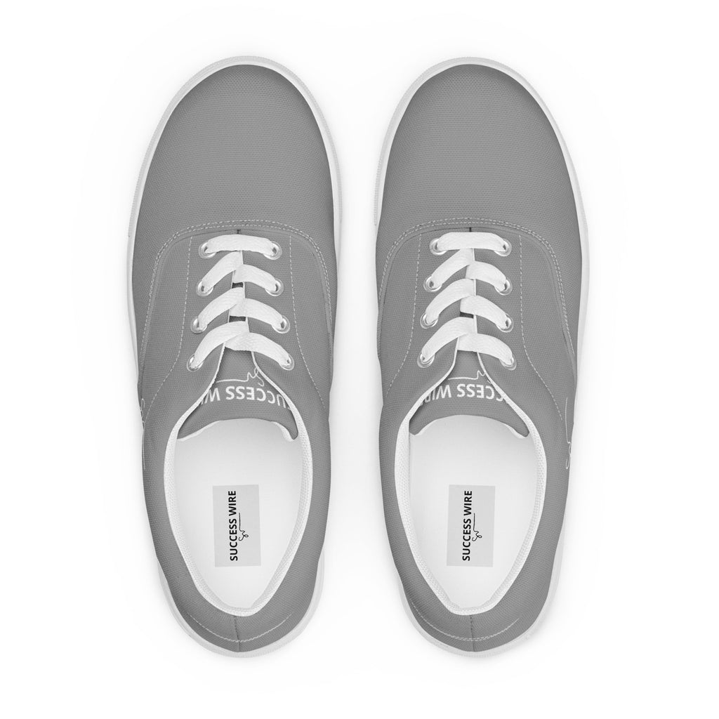 SUCCESS WIRE Classic Lace-up Canvas Shoes for Women - Nobel Gray