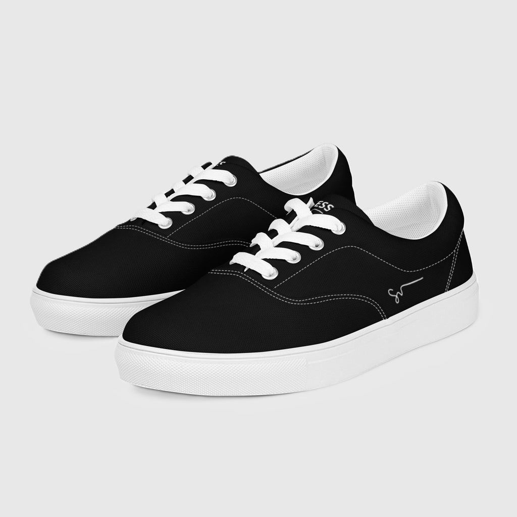 SUCCESS WIRE Classic Lace-up Canvas Shoes for Women - Black