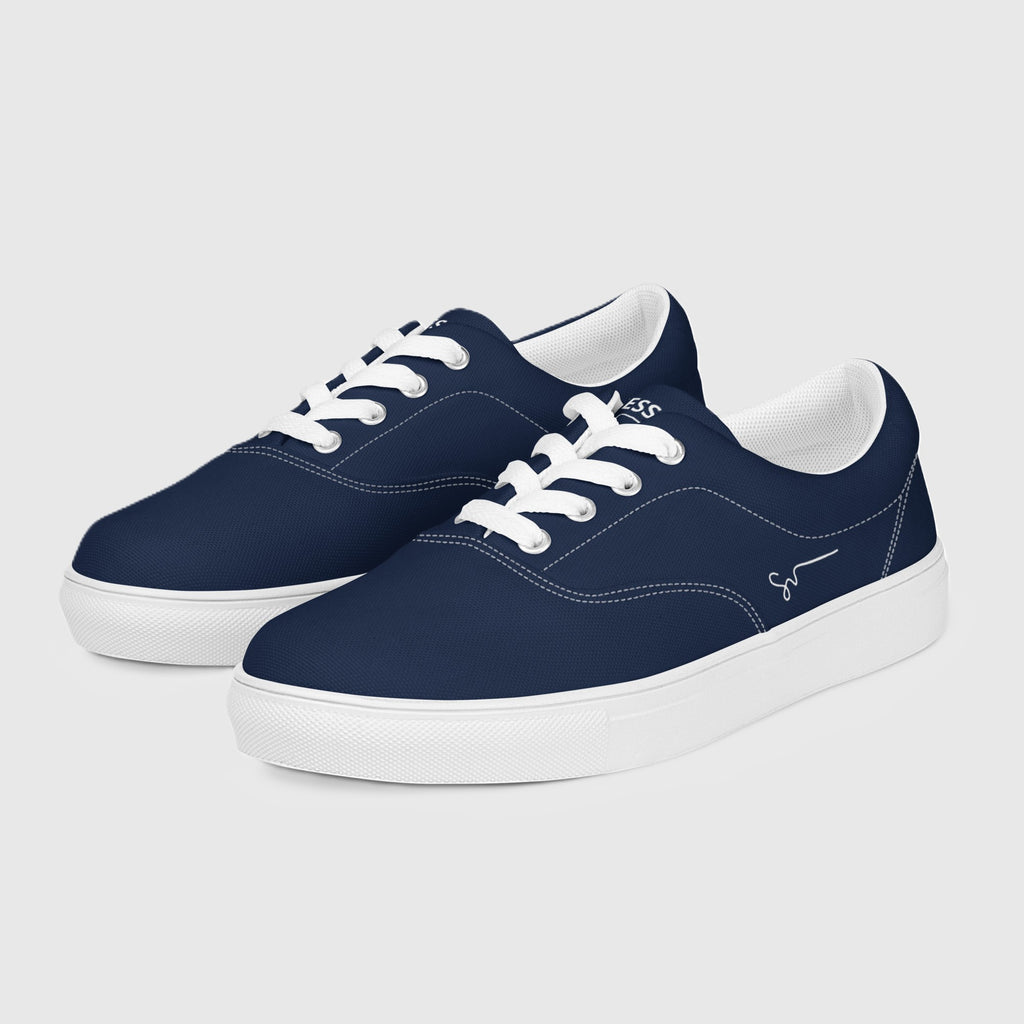 SUCCESS WIRE Classic Lace-up Canvas Shoes for Women - Navy