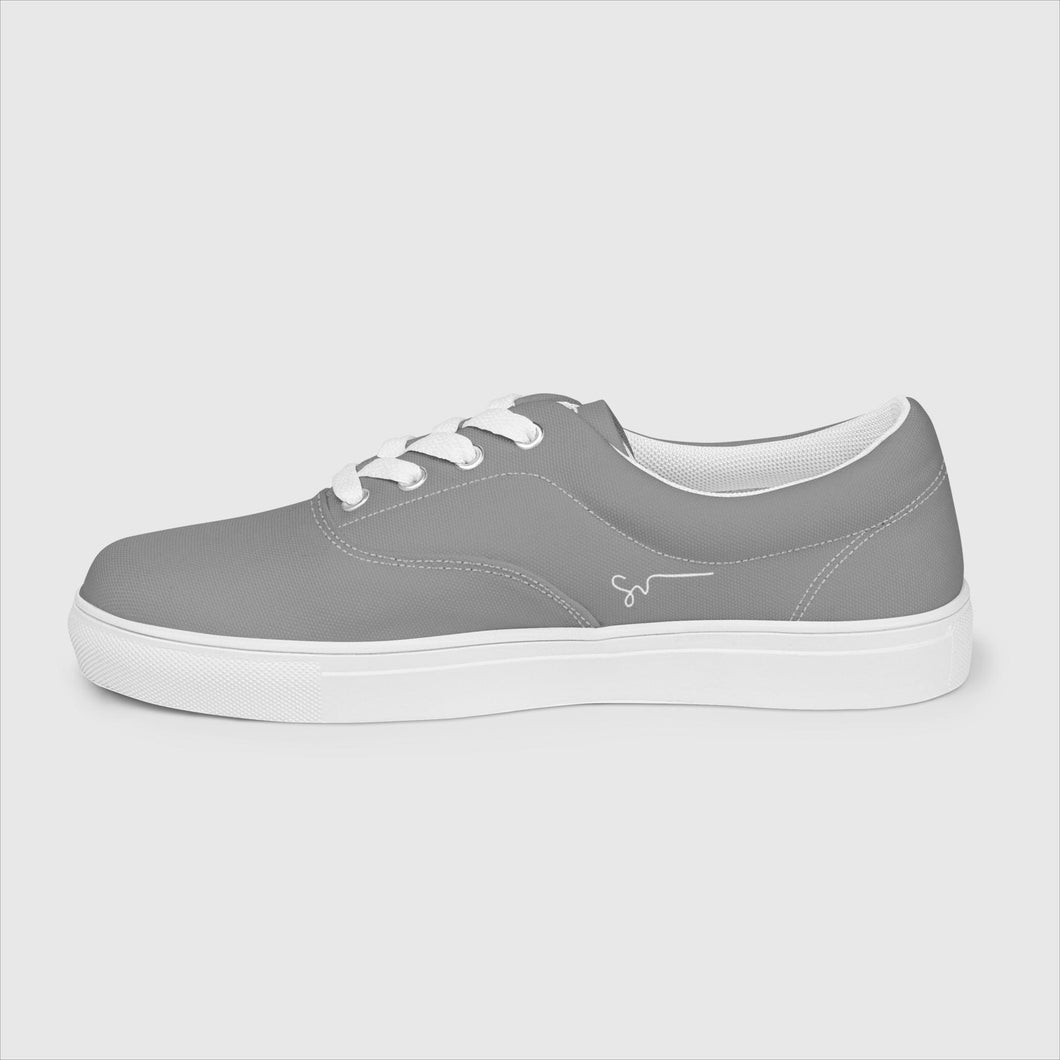 SUCCESS WIRE Classic Lace-up Canvas Shoes for Women - Nobel Gray