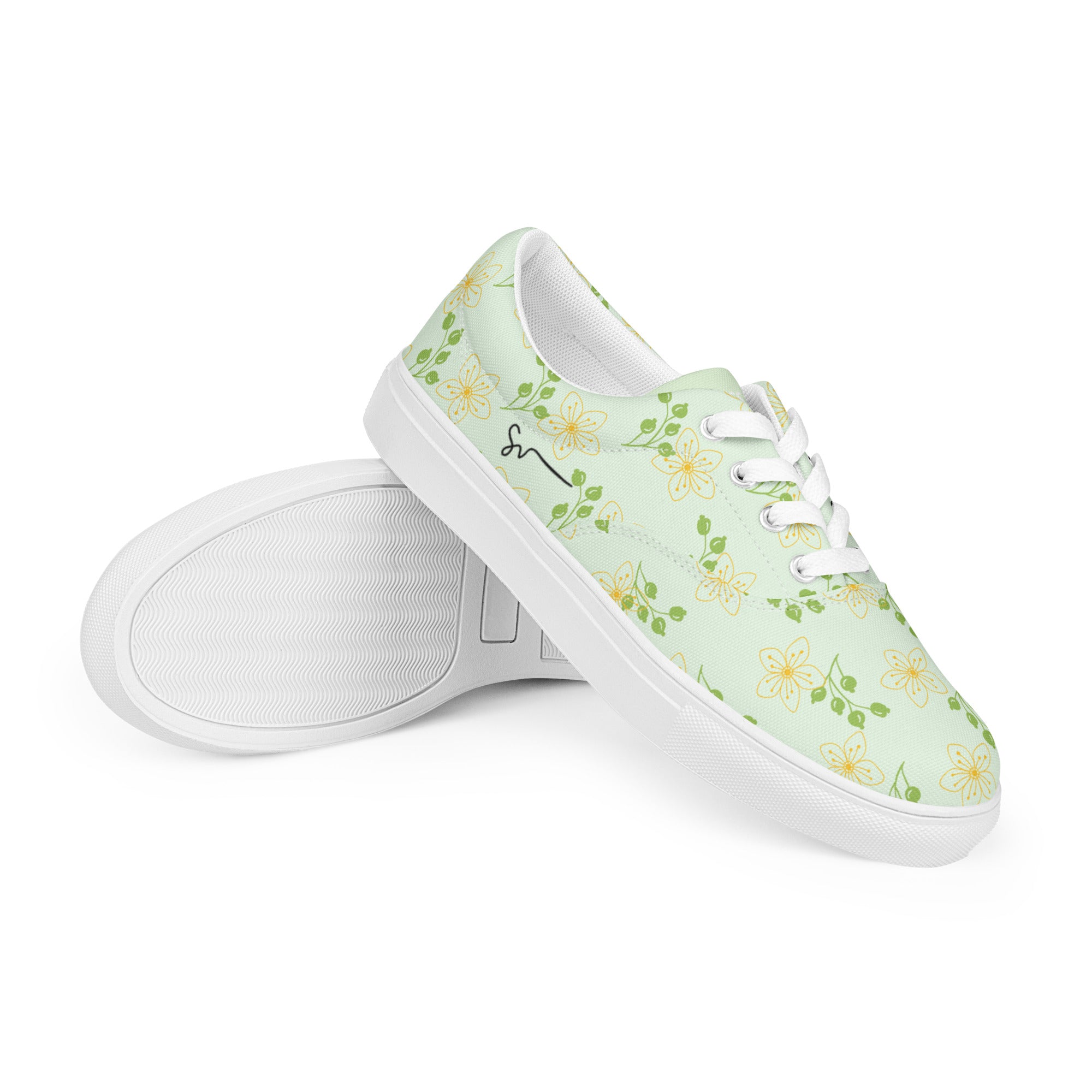 SUCCESS WIRE Blooming Dreams Lace-up Canvas Shoes for Women