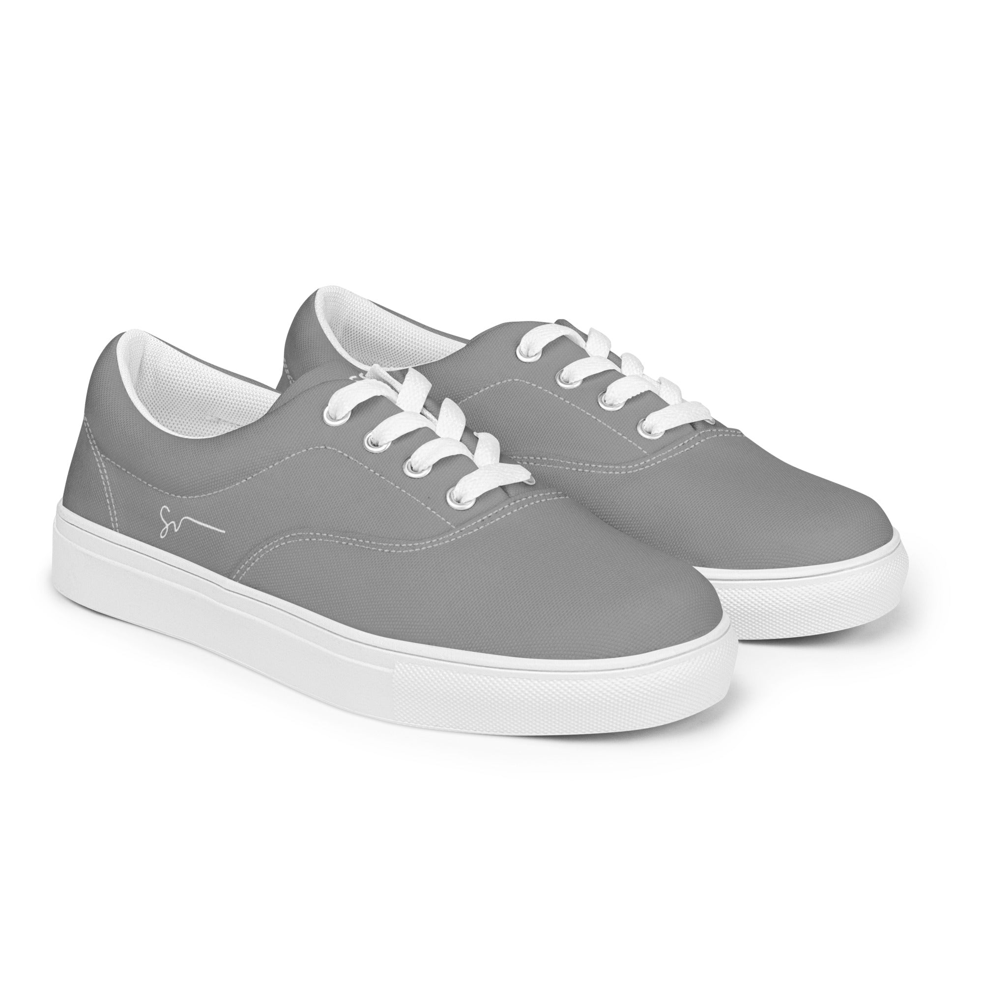 SUCCESS WIRE Classic Lace-up Canvas Shoes for Women - Nobel Gray