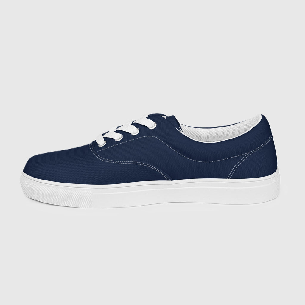 SUCCESS WIRE Classic Lace-up Canvas Shoes for Women - Navy