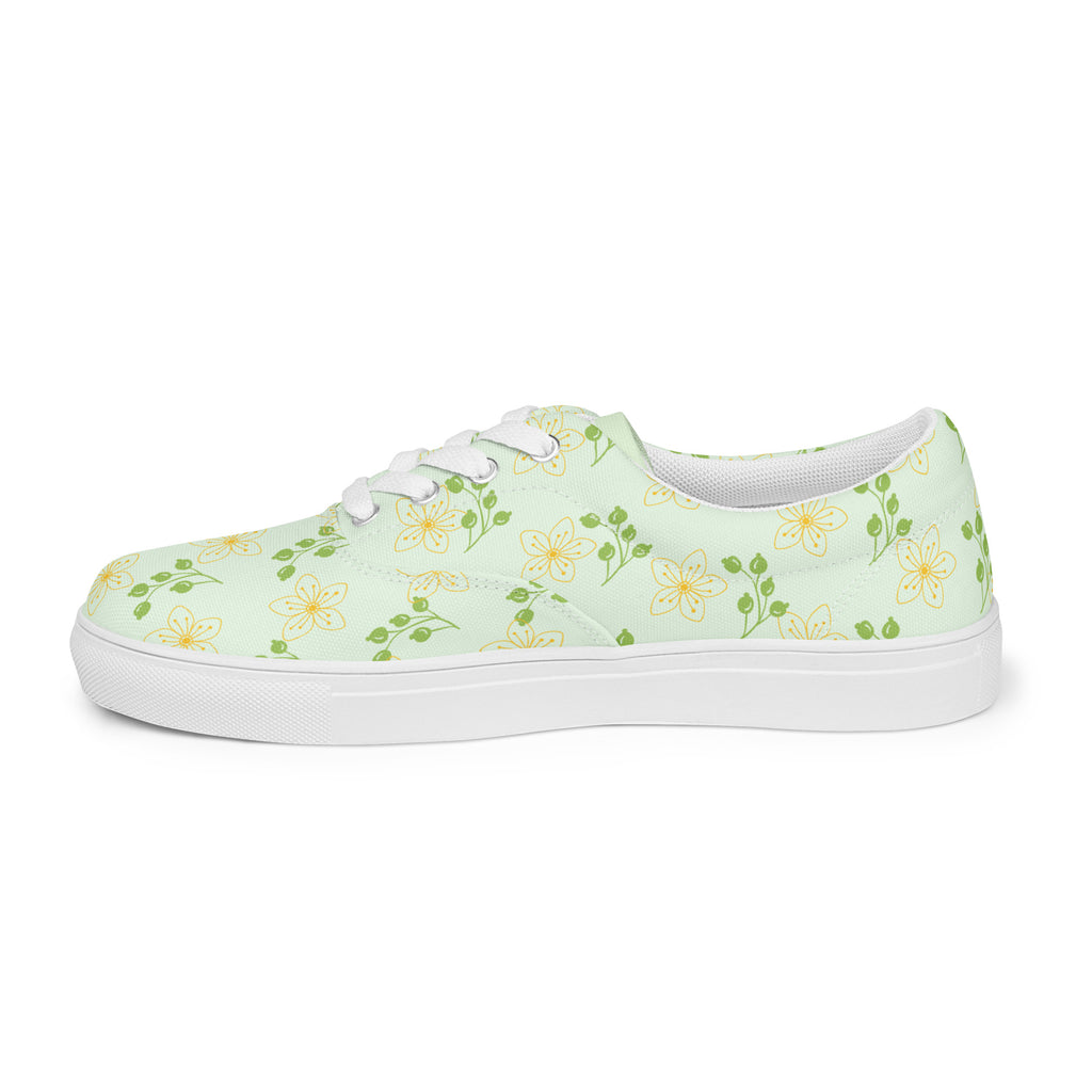 SUCCESS WIRE Blooming Dreams Lace-up Canvas Shoes for Women