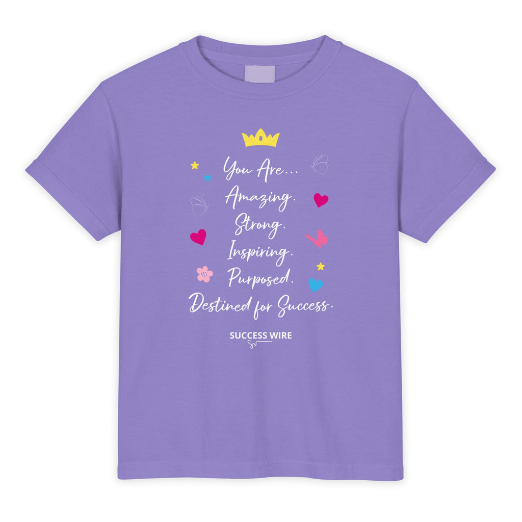 SUCCESS WIRE "You Are..." Empowerment Tee for Big & Little Girls (XS-XL)