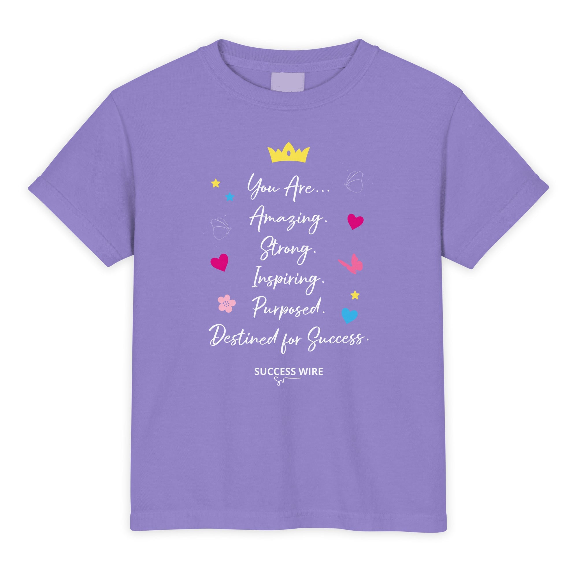 SUCCESS WIRE "You Are..." Empowerment Tee for Big & Little Girls (XS-XL)