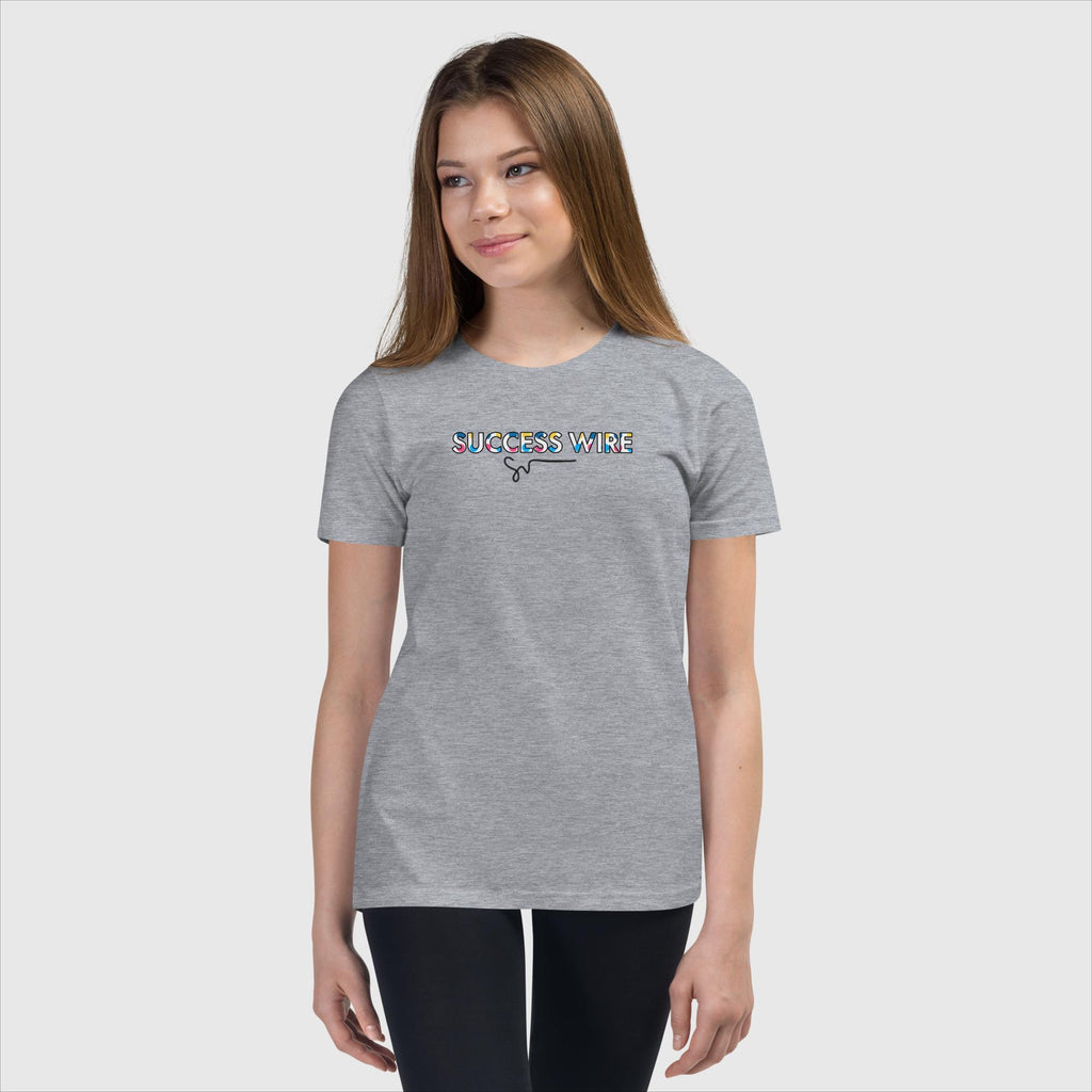 SUCCESS WIRE Playful Dots Logo T-Shirt for Big & Little Girls (S-XL) (4 Color Variants)