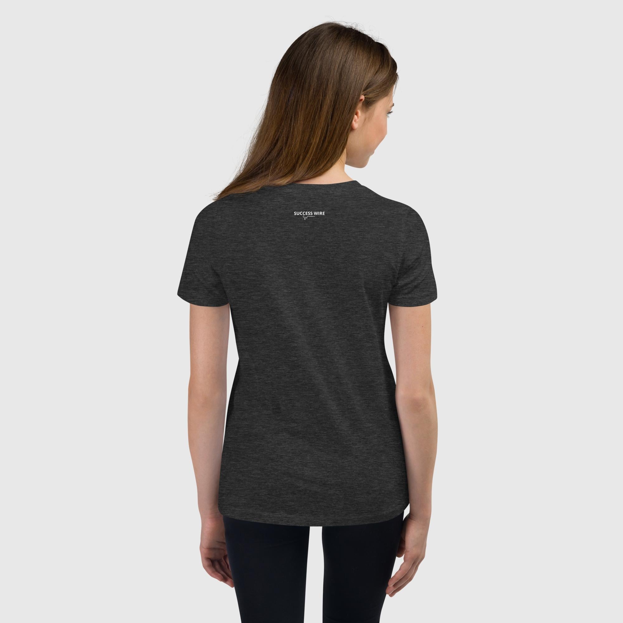 SUCCESS WIRE "Positive Vibes All Day" Short Sleeve T-Shirt for Big & Little Girls (5 Color Variants) (S-XL)