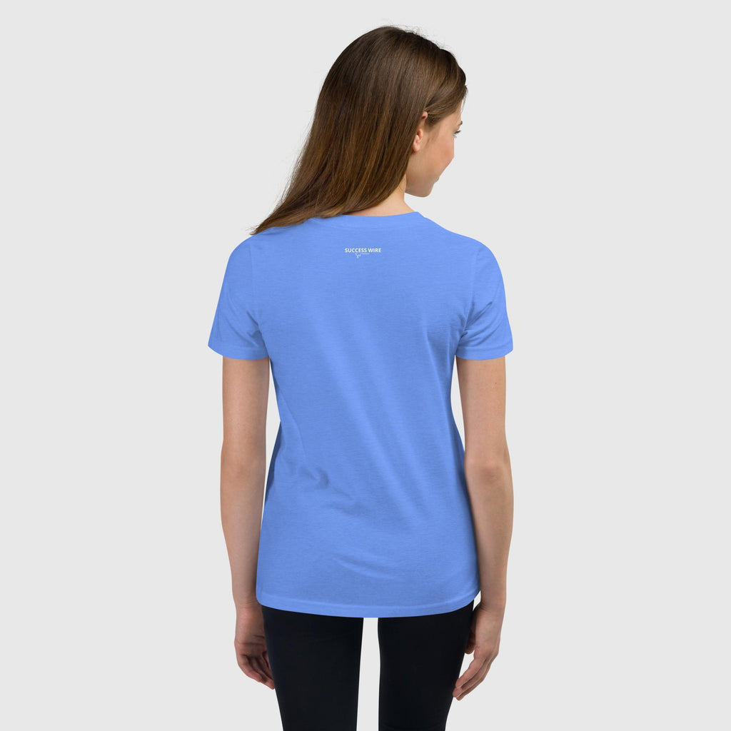 SUCCESS WIRE "Positive Vibes All Day" Short Sleeve T-Shirt for Big & Little Girls (5 Color Variants) (S-XL)