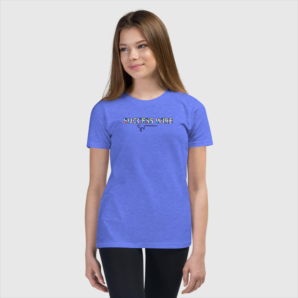 SUCCESS WIRE Playful Dots Logo T-Shirt for Big & Little Girls (S-XL) (4 Color Variants)