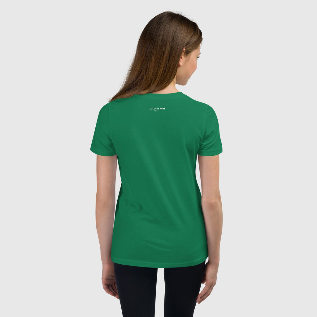 SUCCESS WIRE "Positive Vibes All Day" Short Sleeve T-Shirt for Big & Little Girls (5 Color Variants) (S-XL)