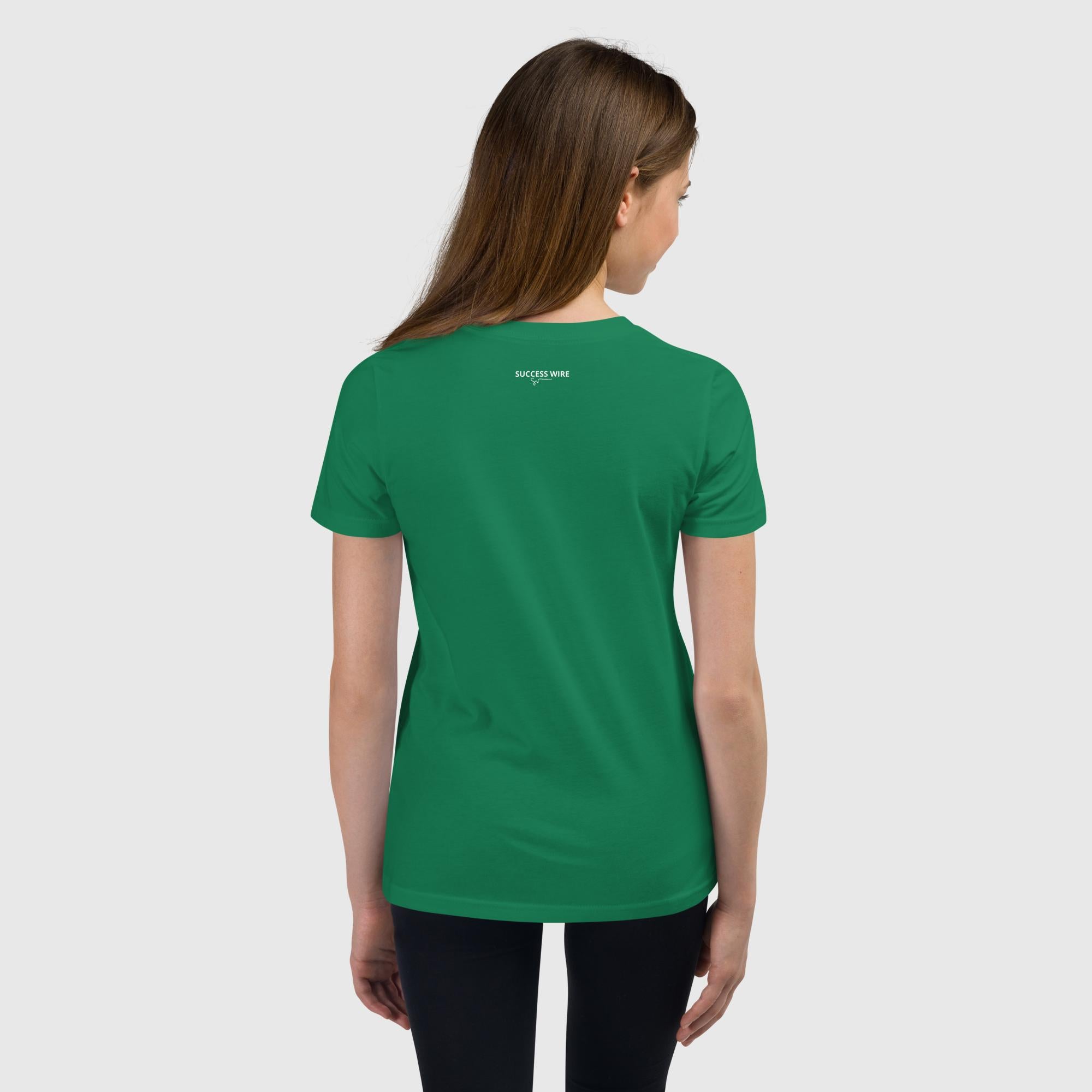 SUCCESS WIRE "Positive Vibes All Day" Short Sleeve T-Shirt for Big & Little Girls (5 Color Variants) (S-XL)