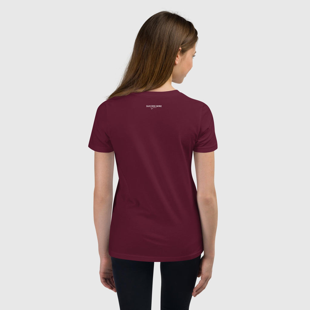 SUCCESS WIRE "Positive Vibes All Day" Short Sleeve T-Shirt for Big & Little Girls (5 Color Variants) (S-XL)