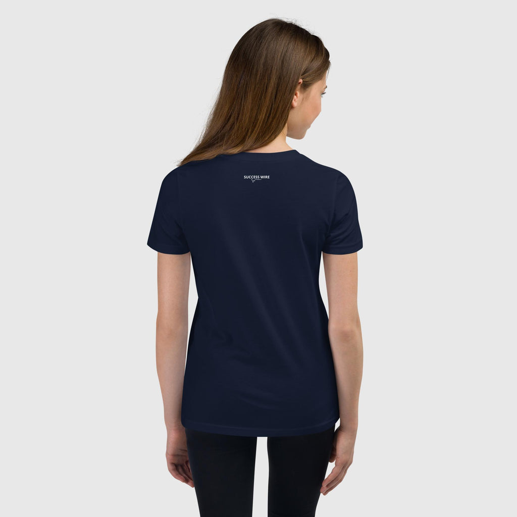 SUCCESS WIRE "Positive Vibes All Day" Short Sleeve T-Shirt for Big & Little Girls (5 Color Variants) (S-XL)