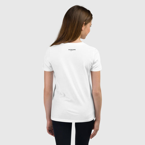 SUCCESS WIRE "Positive Vibes All Day" Short Sleeve T-Shirt for Big & Little Girls (S-XL)