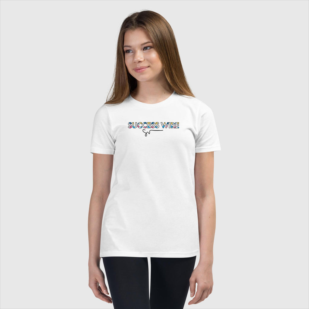 SUCCESS WIRE Playful Dots Logo T-Shirt for Big & Little Girls (S-XL) (4 Color Variants)