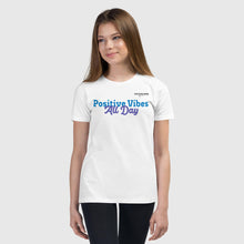 Load image into Gallery viewer, SUCCESS WIRE &quot;Positive Vibes All Day&quot; Short Sleeve T-Shirt for Big &amp; Little Girls (S-XL)
