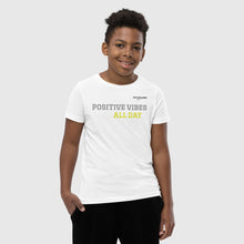 Load image into Gallery viewer, SUCCESS WIRE &quot;POSITIVE VIBES ALL DAY&quot; Short Sleeve T-Shirt for Big &amp; Little Boys (S-XL)
